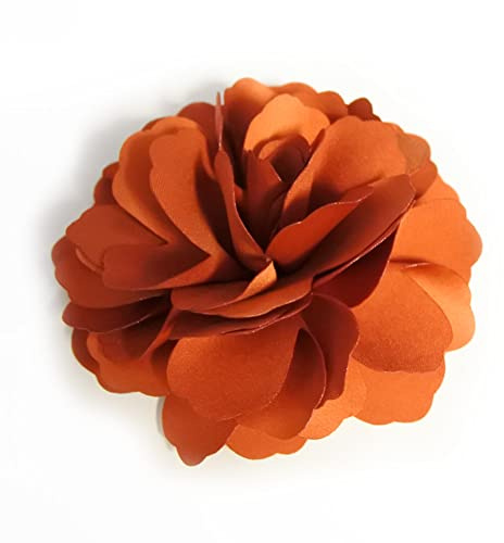 Meilliwish A74 Haarspange und Brosche mit Kamelienblüte, 1 Stück, Orange
