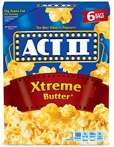 Act II Xtreme Butter Mikrowellen-Popcorn, 78 ml, 6 Beutel