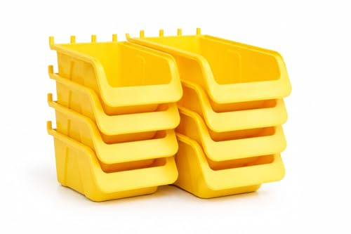 WallPeg Stecktafel-Set – Kit PB-4 – Stecktafel-Zubehör für Garagenaufbewahrung und Werkzeug-Organizer – Werkbank-Behälter, Stecktafel-Zubehör