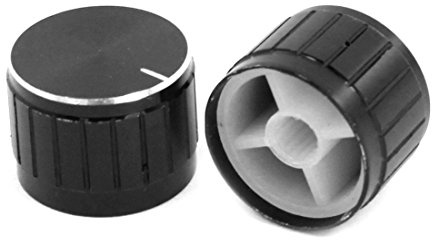 Aexit 2 Stücke Schwarz 5,5mm Welle Volume Control Rotary Aluminium Potentiometer Knöpfe 23mm x 17mm (fc3297eddb86b9eb9600c5336046b426)