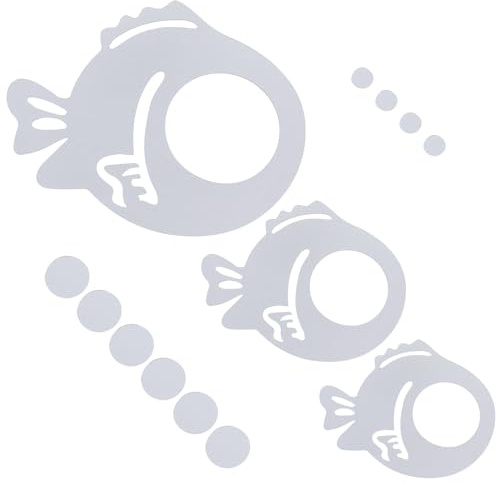 Vorcool 3D-Wandaufkleber, Acryl, Fische und Blasen, Spiegel-Aufkleber für Schlafzimmer, Wohnzimmer, Badezimmer, Dekoration Silber