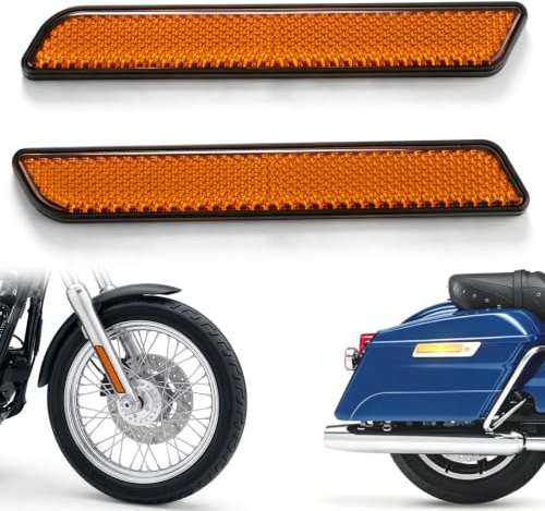 AnXin Motorrad-Seitenreflektor vorne für Dyna Softail Sportster FXD 2 Stück