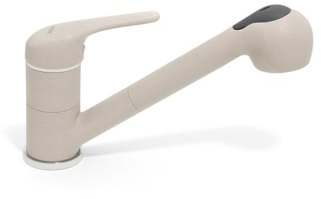 Niederdruckarmatur Küche Küchenarmatur Spültischarmatur, ausziehbar, mit Geschirrbrause, Granitoptik, Niederdruck, für Boiler/Untertischgerät, Beige