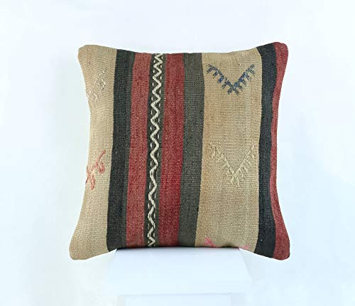 kelim kissen 40x40 cm handgefertigt kelim kissenbezug orientalische kissen kopfkissen viereckig dekorative bohemian kissenhülle dekokissen sofakissen zierkissen code A814
