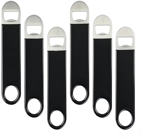 Yesdate 12 Pieces Blade Beer Bottle Openers, Stainless Steel Bar Blade with a Coated Handle, Barman Flair Bar Blade Cocktail Tool