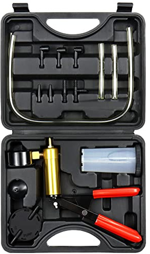 JoyFans 2 in 1 Hand Vacuum Pump Brake Bleeder Kit, One-Man Brake Clutch Fluid Power Steering Fluid Bleeding System Tester Tool for Automotive Motorcycle Car & Kitchen Food Canning Use (Black)