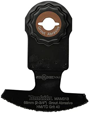 Makita E-08610 StarlockMax® Oscillating Multi-Tool 2-3/4 Hard Metal with Tungsten Carbide 40 Grit Grout and Abrasive Segmented Saw Blade