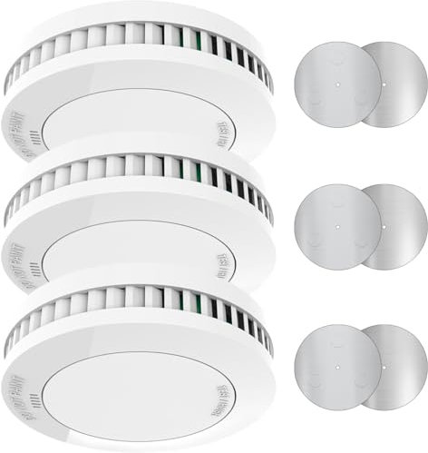 XINDUM MINI Rauchmelder 3er Set, Feuermelder mit 10 Jahre Batterie, TÜV Rheinland-Zertifiziert Rauchwarnmelder, Ohne Blinken, Standalone, Weiß