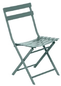 Hespéride - Lot de 4 Chaises de Jardin Pliantes Modula Beige Lin - Acier Traité Epoxy Texaline - Dim 46 x 52 x 87 cm - Meuble d'Extérieur Pliable