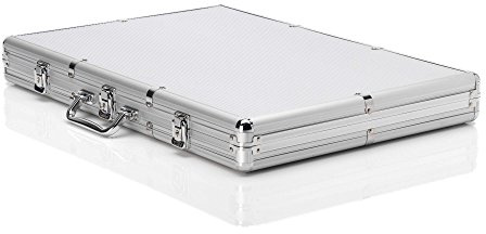 Squirrel Poker 1000pcs Empty Poker Case - Silver Aluminium Empty Poker case