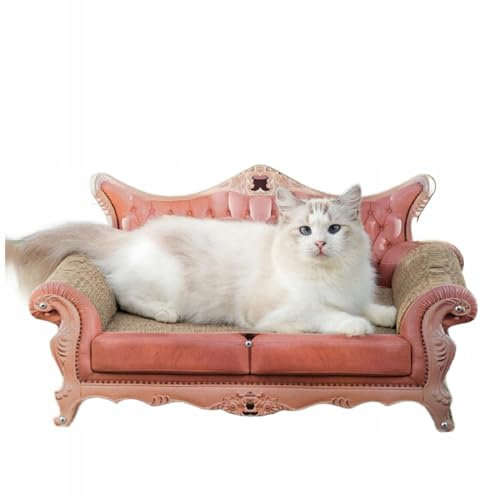 Kratzbrett für Katzen aus Pappe, Wellpappe Kratzmöbel, Kratzspielzeug Kratzlounge Katze Matte, Kratzpad für Katze, Katzenspielzeug Kratzen Pappe, Rosa