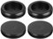 QUARKZMAN 6pz Passacavi Gomma 1-6/8 (45mm) Foro Perforazione, 1-2/4 (38mm) ID Doppio Tappo Foro Laterale Anello Guarnizione per Protezione Cavi Firewall, Nero