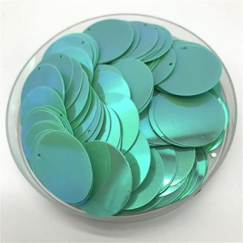 VICIYOO 200 Lentejuelas Grandes de Colores de 25 mm con 1 Orificio Lateral de PVC, Redondas y Planas, para Coser y Hacer álbumes de Recortes