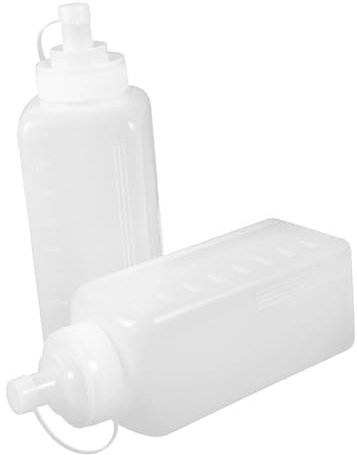 JECOMPRIS 2stücke Kunststoff Quetschflaschen Für Soßen Ketchupflaschen Senfflaschen Ölspender Gewürzflaschen Leere Shampooflaschen Transparente Saucen-squeeze-flasche Praktisches Quetschdesi