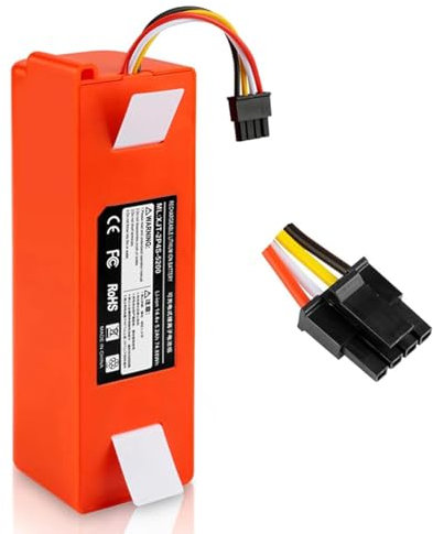 SHANRROW Batteria agli ioni di Litio da 14,4 V 5200 mAh/6500 mAh Accessori per batterie di Ricambio per aspirapolvere Robot Spazzatrice,5200mAh