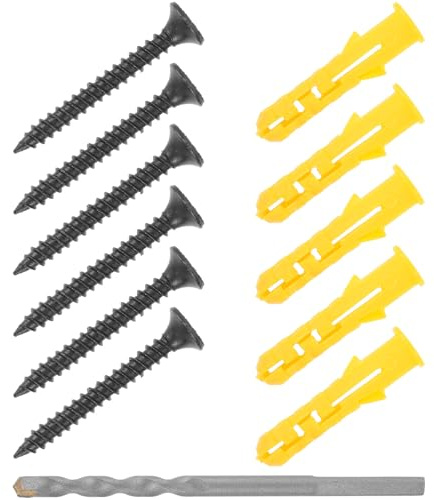 SOLUSTRE 1juego Tacos y Tornillos Para Paredes Concreto Incluye Broca Para Ladrillo Fijación Segura y Fácil Instalación