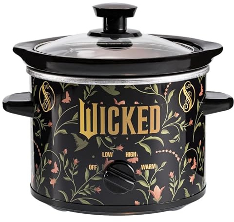 Uncanny Brands Wicked - Olla de cocción lenta de 2 cuartos - Pequeño aparato de cocina