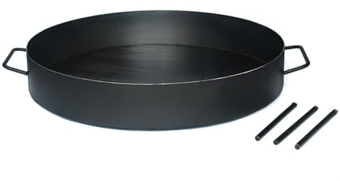 Genérico Disque Arado Poêle à paella Argentine en acier au carbone pour cuisiner plat Plusieurs tailles avec pieds amovibles Nic Store BBQ (49 cm)