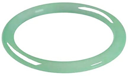 XXHNBF Damenarmband, Natürlicher Jade Armreif, Hellgrüner Jade Armreif, Dünnes rundes Jade Armband, mit Schmuckschatulle, 54-64mm,60mm,