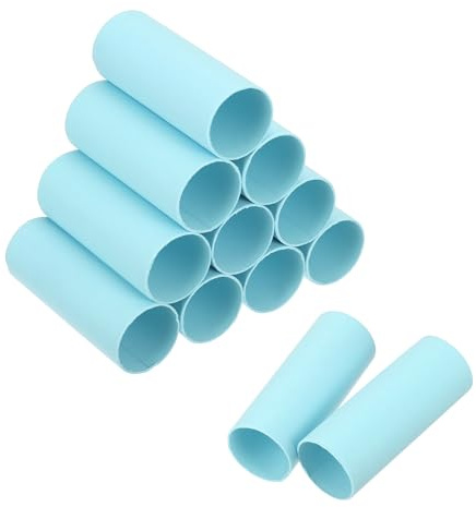 sourcing map Lot de 12 tubes en carton ondulé pour travaux manuels, peinture, dessin, fournitures artistiques, projets de bricolage, 10 x 4 cm, bleu ciel