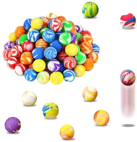 Henyall 35 Pcs Bouncy Balls for Kids Party Bags,23mm Small Rubber Balls,Safe Kids Party Bag Toys,Colourful Bouncing Ball Mix Set for Childrens Birthday Gifts, School Prizes,Unisex
