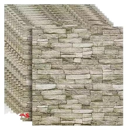Panneaux Muraux 3D, Panneau Mural Decoratif Papier peint auto-adhésif 3D épais, 70x77cm, 10 pièces, éponge Crash, Imitation brique, marbre, autocollant mural Uso apto para décoration murale de maison,