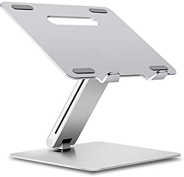 4Pasefmkm Monitor Arm 11-15.6 Laptop Stand Silver Adjustable Laptop Stand with Heat Dissipation Function Aluminum Alloy Foldable Laptop Stand, Aluminum Alloy Monitor Desk Mount