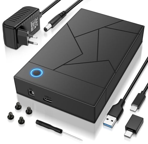 Festplatten Dockingstation USB 3.1 für 2,5/3,5 SATA HDD & SSD bis 18TB – UASP, Plug & Play, Windows/Mac/Linux, Backup & Datentransfer