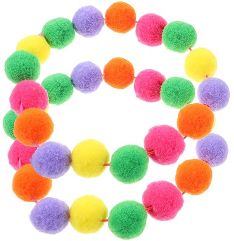 KOCKSHION 2 Stück Elastisches Katzenhalsband mit Plüschball Leichtes Farbenfrohes Haustierhalsband für Kätzchen Bequemes Langlebiges Zubehör für Kleine Katzen und Kätzchen