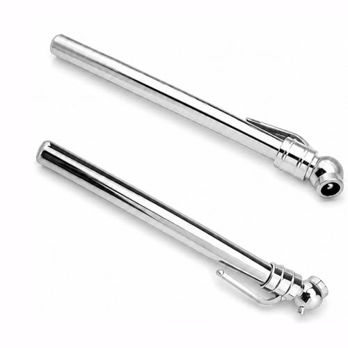 DCYQAIN 2PCS Pencil Tyre Pressure Gauge, 5-50 PSI Stainless Steel Manual Tyre Checker Tool, Compact Portable with Pocket Clip for Cars Trucks RVs Motorcycles Bicycles