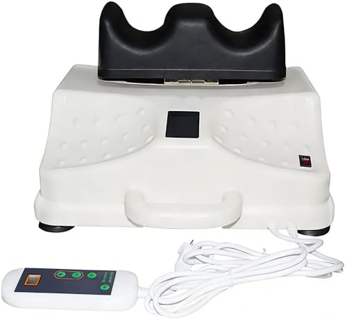 Foot Massager Machine with Remote Control, Electric Aerobic Exerciser for Vitality and Leg Shake, Adjustable 10 Speed Settings, Fitness Blood Chi Therapy Device