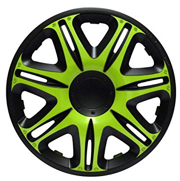 ZentimeX Radkappen Radzierblenden Radabdeckungen 14 Zoll #166 Green-Black GRÜN SCHWARZ