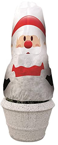 NOOR Winterschutz Vlieshaube Nikolaus B 130 x H 160 cm I Frostschutzhaube für Pflanzen I Winterschutz für Pflanzen Überwinterung I Frost-Resistenter Pflanzenvlies/Winterschutzvlies I Nikolaus-Look