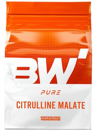 Bodybuilding Warehouse, Pure Citrulline Malate Powder (2:1), Pre-Workout Supplement, Nitric Oxide Enhancer (Unflavoured, 250g)
