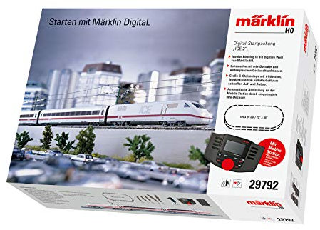 Märklin 29792 ‐ Digital-Startpackung ICE 2, Spur H0 Modelleisenbahn, viele Soundfunktionen, mit Mobile Station und C-Gleis Schienen, Divers
