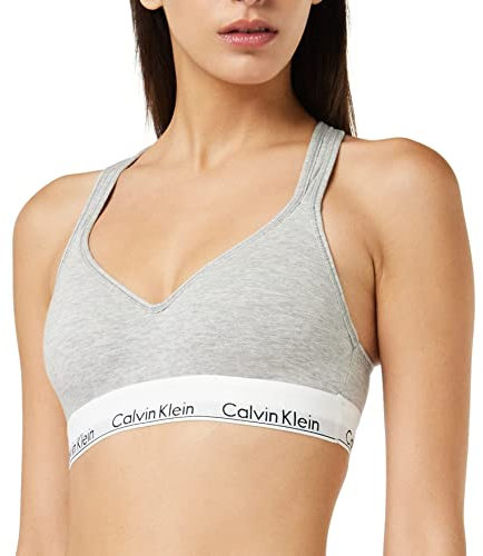 Calvin Klein Damen BH Bralette Lift Gepolstert , Grau (Grey Heather), L