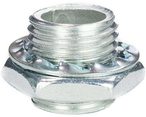 Gewinderohr M10x1, Länge 10mm, verzinkt - inkl. Sechskantmutter u. Sicherungsscheibe | Gewinderöhrchen für Lampe - 10 Stück