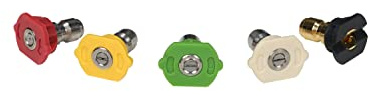 Simpson Cleaning 80146 4500 PSI Universal Pressure Washer Nozzles, 1/4-Inch Quick Connect, Hot- and Cold-Water Compatible, Set of 5