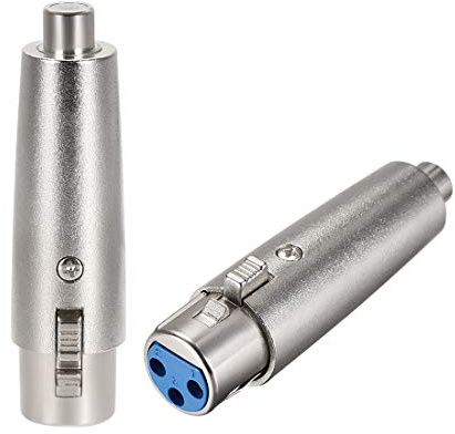 sourcing map XLR Femelle à RCA Femelle Adaptateur Stéréo Adaptateur Connecteur Mic 2Pcs