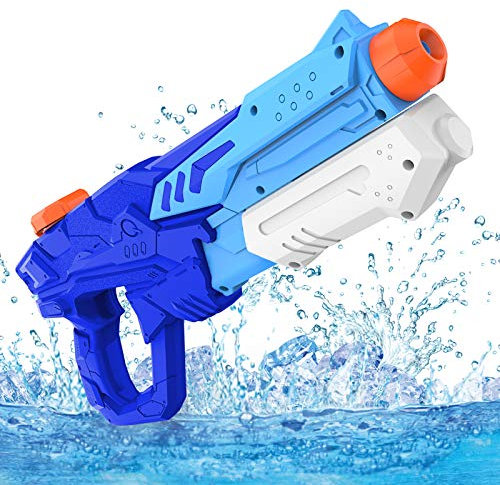 Kiztoys Wasserpistolen für Kinder, leistungsstarke Wasserpistolen mit 600 ml großem Fassungsvermögen und 10 m großer Reichweite für Jungen, Mädchen, Kinder, Sommer, Schwimmbad, Strandspielzeug