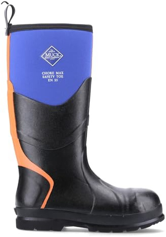 Muck Boots Unisex Chore Max S5 Safety Waterproof Wellington, Blue, 8