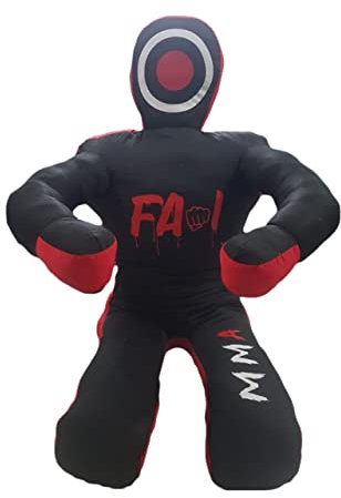 Fami Sports MMA Wrestling Grappling Dummy, Werfen, Boxen, Praxis, Karate, Judo, BJJ, Premium-Leinwand, Sitzen, Leinwand – ungefüllt (119,4 cm)