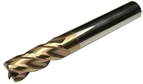 CNC QUALITÄT Hartmetall Fräser - Schaftfräser 1 mm / 2 mm / 3 mm / 4 mm / 5 mm / 6 mm / 8 mm / 10 mm / 12 mm / 16 mm / 20 mm - TiSiN beschichtet - High Performance Cutting (4 mm)