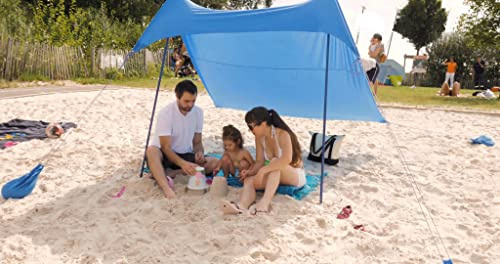 SHADYSAND - Tenda da spiaggia XXL per famiglie, anti UV, UPF 50+, per 5 persone, installazione 2 min, compatta da viaggio, 6 colori