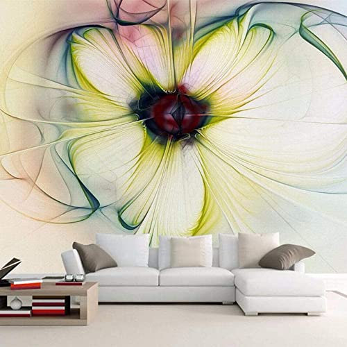 Papier Peint Mural Rose 3D Texture Florale Verte Florale Abstraite Affiche Décoller Et Coller Papier Peint Autocollant Autocollant Amovible Décor À La Maison Fond Tv Grand Art Peintur 350(L)x256(H) cm