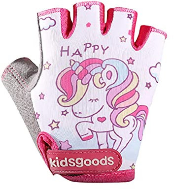 Fowybe Kletterhandschuhe für Kinder - Atmungsaktive Fingerlose Fahrradhandschuhe zum Reiten - Kinder Bedruckte Halbfinger-Fäustlinge für Fahrradfahren, Training, Klettern, Fahrradhandschuhe