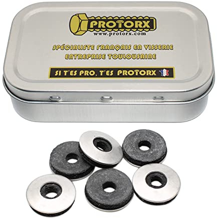 Rondella impermeabilizzata Tetto 5,5 mm x 16 mm: scatola 50 pezzi in acciaio inox | Rondella in neoprene per viti autoperforanti in metallo ondulato | Rondella di tenuta in acciaio A2 con guarnizione