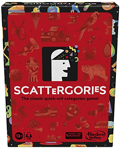 Klassiskt Scattergories-spel, festspel för vuxna och tonåringar i åldern 13 och uppåt, brädspel för 2+ spelare
