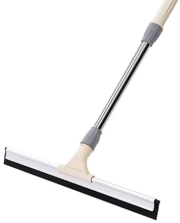 Floor Cleaner,Professional Rubber Blade Floor Squeegee Wiper With 85-140cm telescopic rod，Squeegee Width 35cm, Multipurpose and Heavy-Duty Floor Cleaner tool