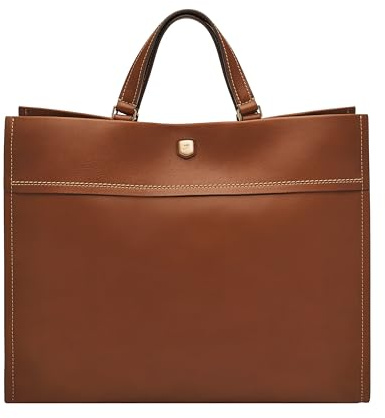FOSSIL Damen Tote Bag Gemma Tragetasche, Mittelbraun, Größe L